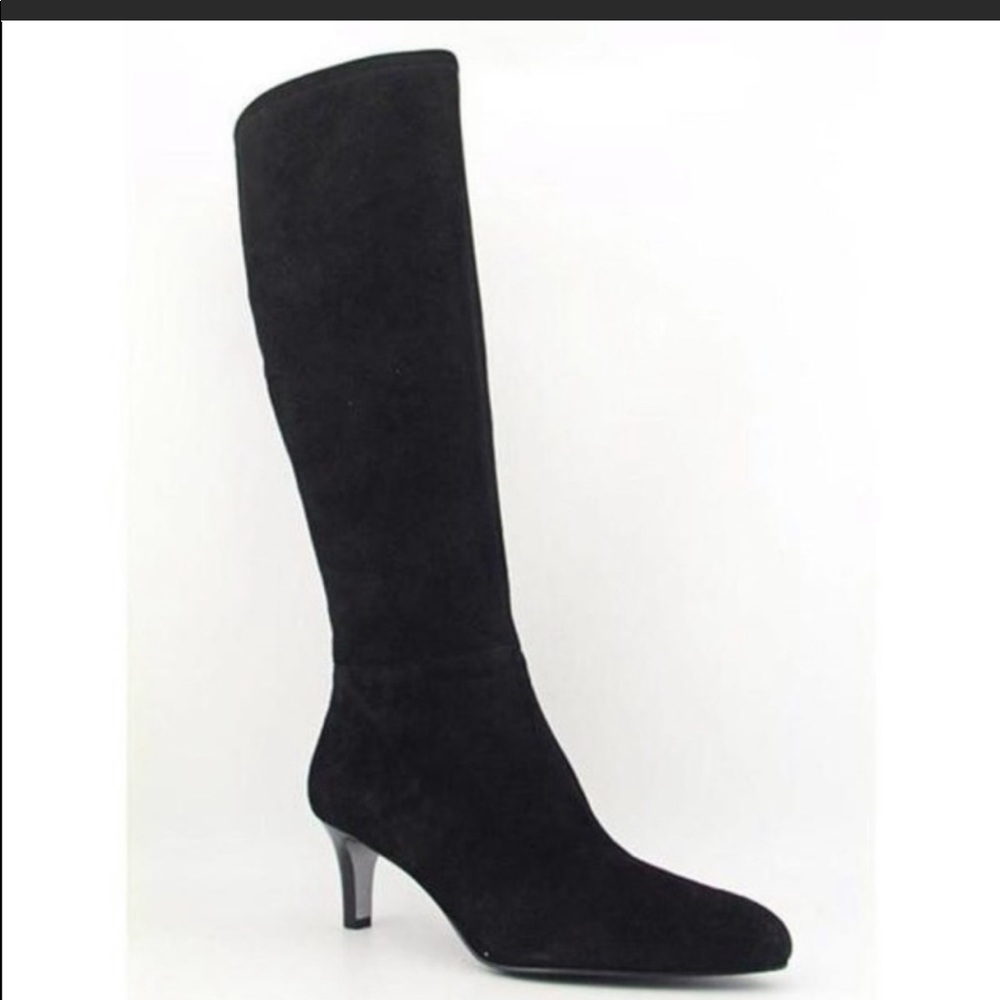 Tahari Peyton Black Suede knee high boot 6.5m